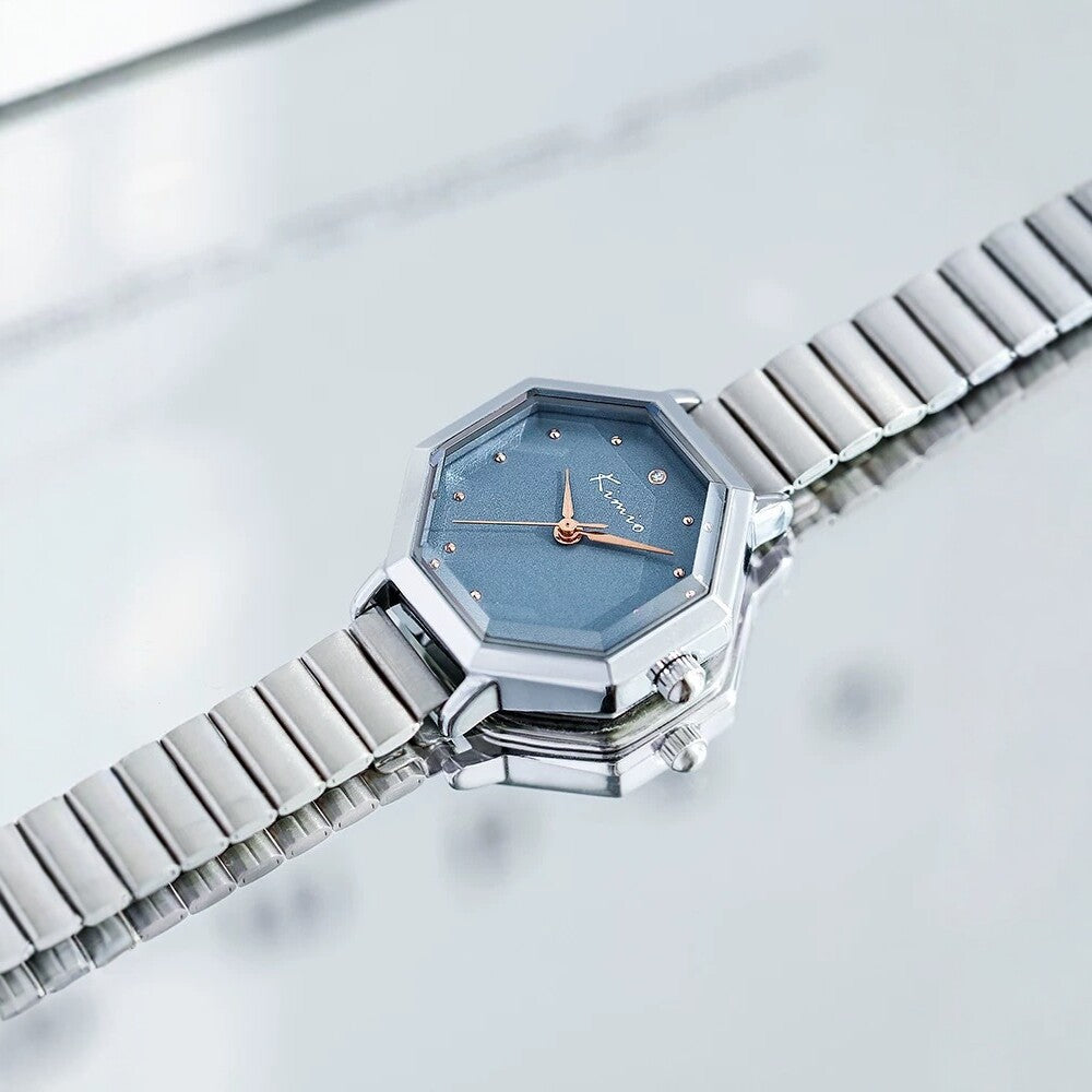 Women's Octagon Minimalist Steel-Band Quartz Watch