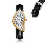 GESMART Men's Y2K Alien Shape Melting Distorted Quartz Watch Fashion Premium Niche Design Wristwatch