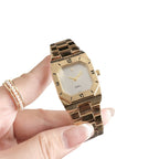 GESMART Women's Vintage Old Money Style Square Chronograph Quartz Watch Minimalist Couple Water Resistant