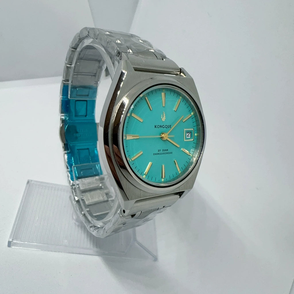 Peacock Semi-Automatic Mechanical Watch Steel Date Vintage Classic NOS