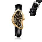 GESMART Men's Y2K Alien Shape Melting Distorted Quartz Watch Fashion Premium Niche Design Wristwatch