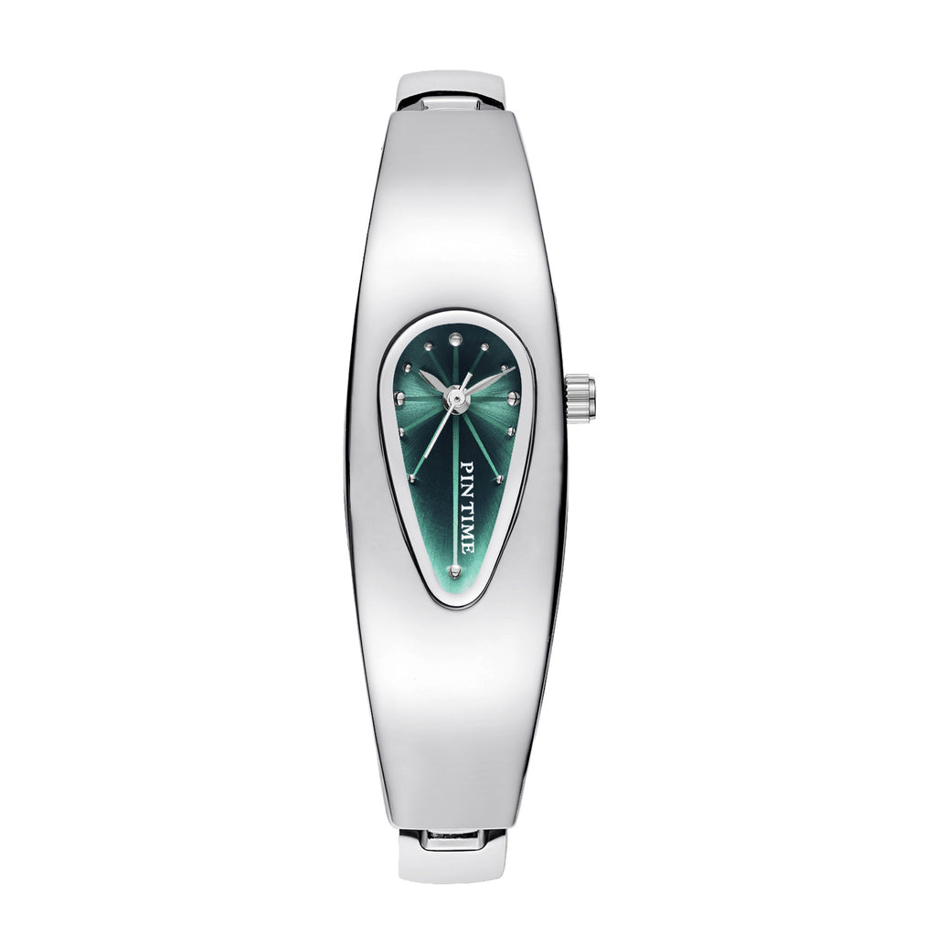 GESMART Unisex Y2K Water Drop Shape Watch Retro Trendy Niche Personality Water Resistant Bracelet Wristwatch