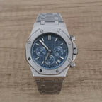Men's 41mm Quartz Chronograph Watch Stainless Steel Case Bracelet VK63 Movement