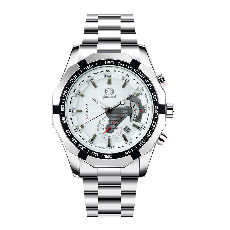 GESMART Men's Automatic Mechanical Watch Single Date Skeleton Exhibition Case Back Business