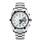 GESMART Men's Automatic Mechanical Watch Single Date Skeleton Exhibition Case Back Business