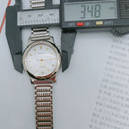 Baoshihua Quartz Watch Silver Baton Indices Large Small Vintage NOS