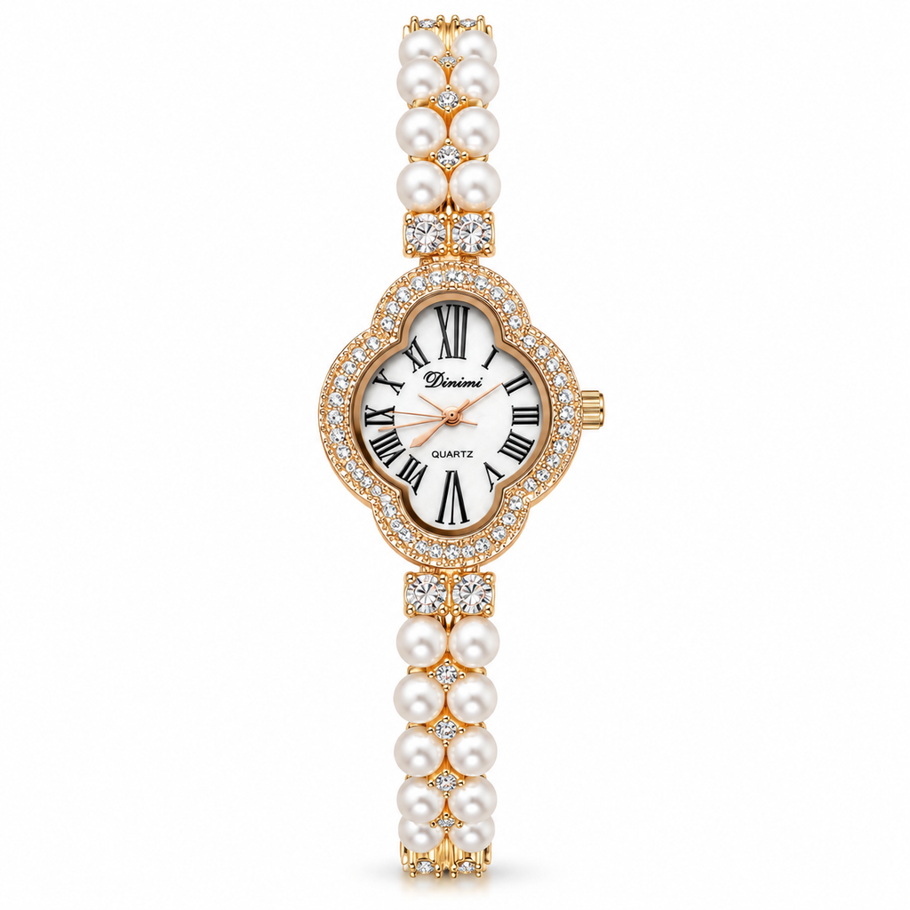Women's Four-Leaf Clover Pearl Quartz Watch
