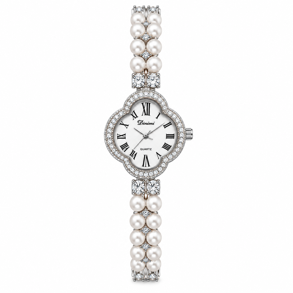 Women's Four-Leaf Clover Pearl Quartz Watch