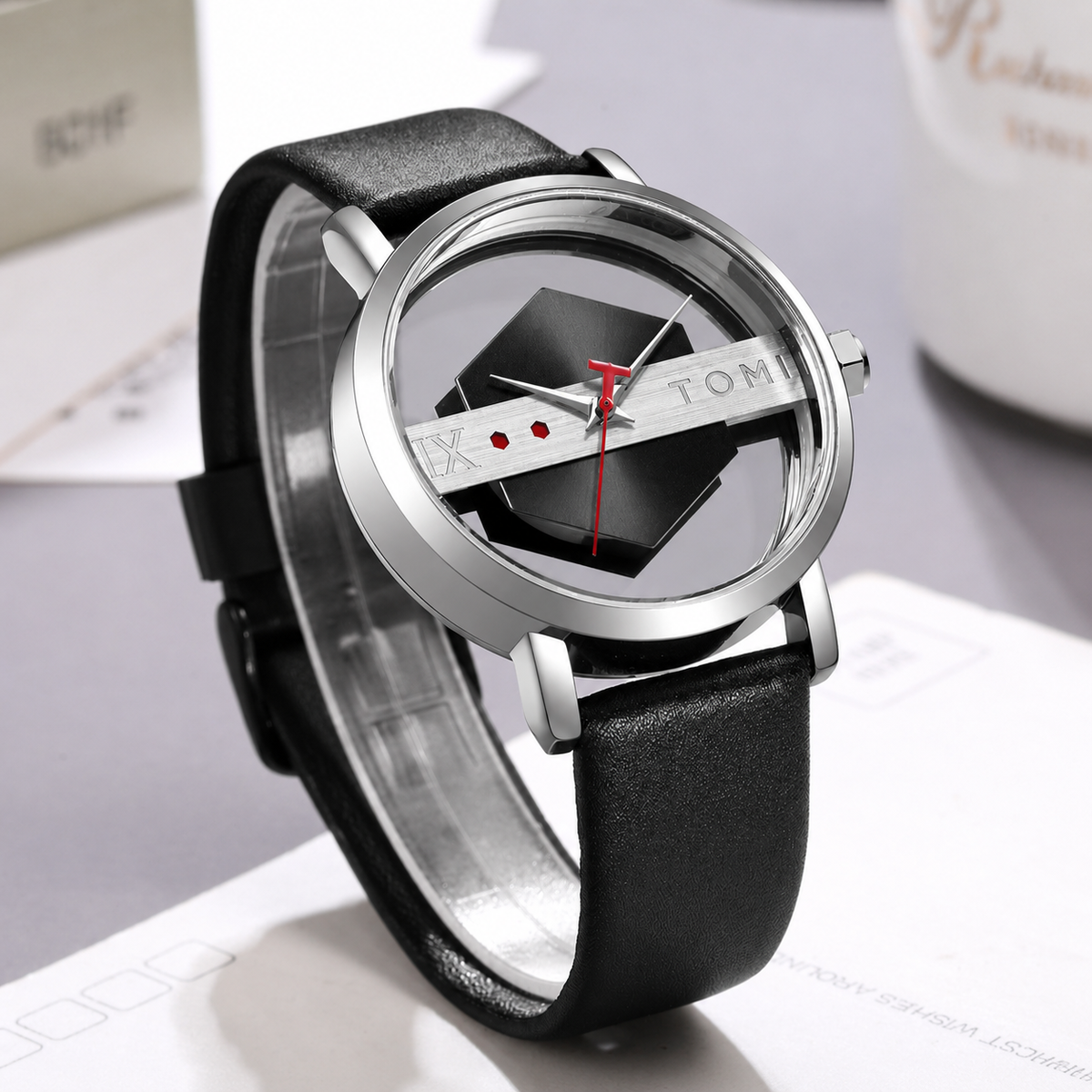 Unisex See-Through Skeleton Quartz Watch