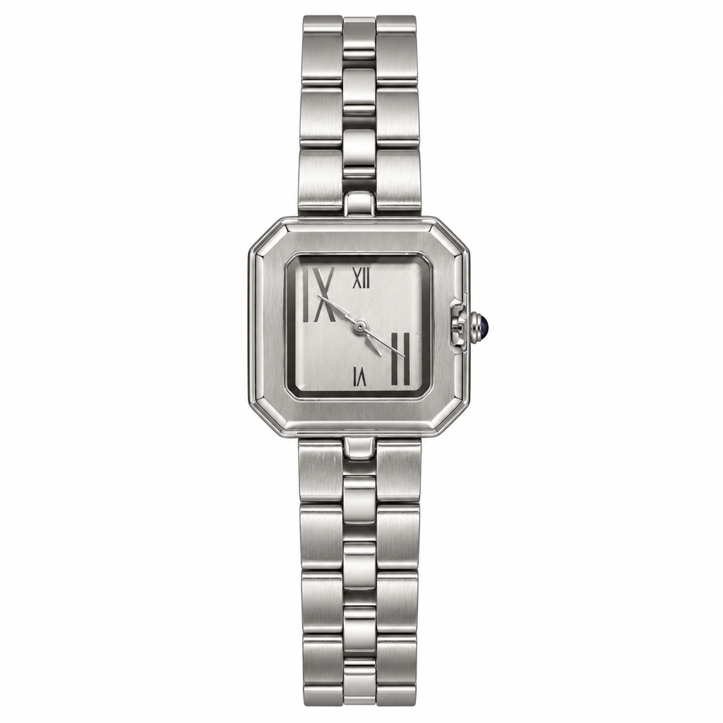 Women's Classic Square Steel-Band Quartz Watch