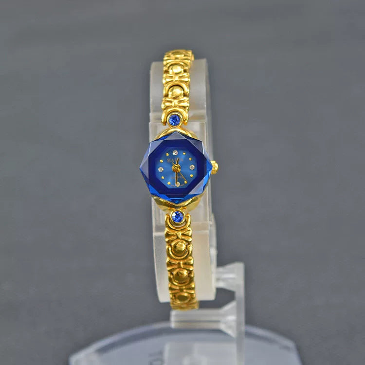 HAIDA Ladies Quartz Watch Sapphire Blue Vintage Fashion Shanghai NOS