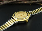 HAIDA Men's Automatic Mechanical Watch Two-Tone Steel Bracelet Gold Indices NOS