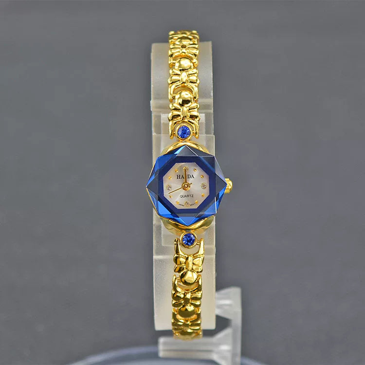 HAIDA Ladies Quartz Watch Sapphire Blue Vintage Fashion Shanghai NOS