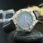 HAIDA Men's Automatic Mechanical Watch Blue Grey Dial Numeral Sports NOS