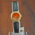 HAIDA Ladies Manual Wind Mechanical Watch Two-Tone Leather Strap Small Fashion