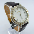 HAIDA Men's Manual Wind Mechanical Watch Leather Strap Simple Classic NOS