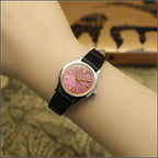 Sea Gull Ladies Mechanical Watch Titanium Date Leather Strap Vintage NOS