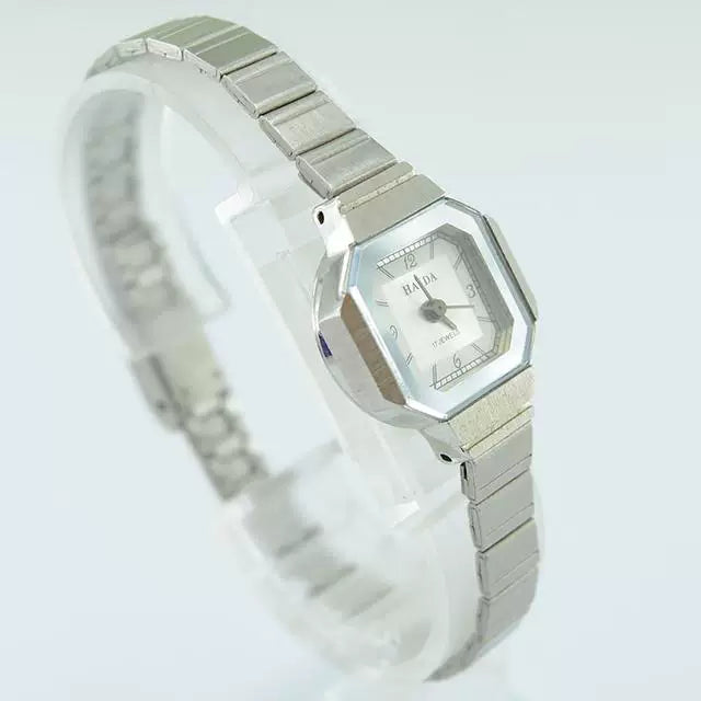 HAIDA Ladies Mechanical Watch Silver Compact Fashion NOS