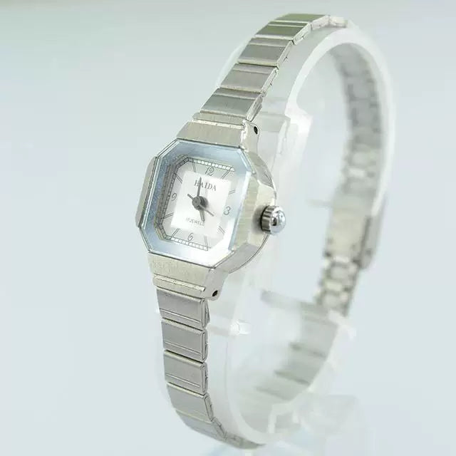 HAIDA Ladies Mechanical Watch Silver Compact Fashion NOS