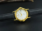 HAIDA Men's Automatic Mechanical Watch White Dial Titanium Leather Strap NOS