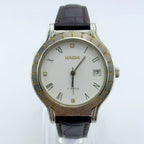 HAIDA Men's Manual Wind Mechanical Watch Leather Strap Simple Classic NOS