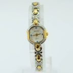HAIDA Ladies Quartz Watch Two-Tone Blue Crystal-Set