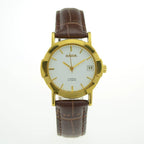 HAIDA Men's Automatic Mechanical Watch White Dial Titanium Leather Strap NOS