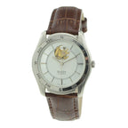 HAIDA Men's Automatic Skeleton Mechanical Watch Exhibition Back Silver NOS