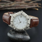 HAIDA Men's Automatic Mechanical Watch Blue Grey Dial Numeral Sports NOS