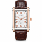 Men's Square Quartz Watch with Calendar