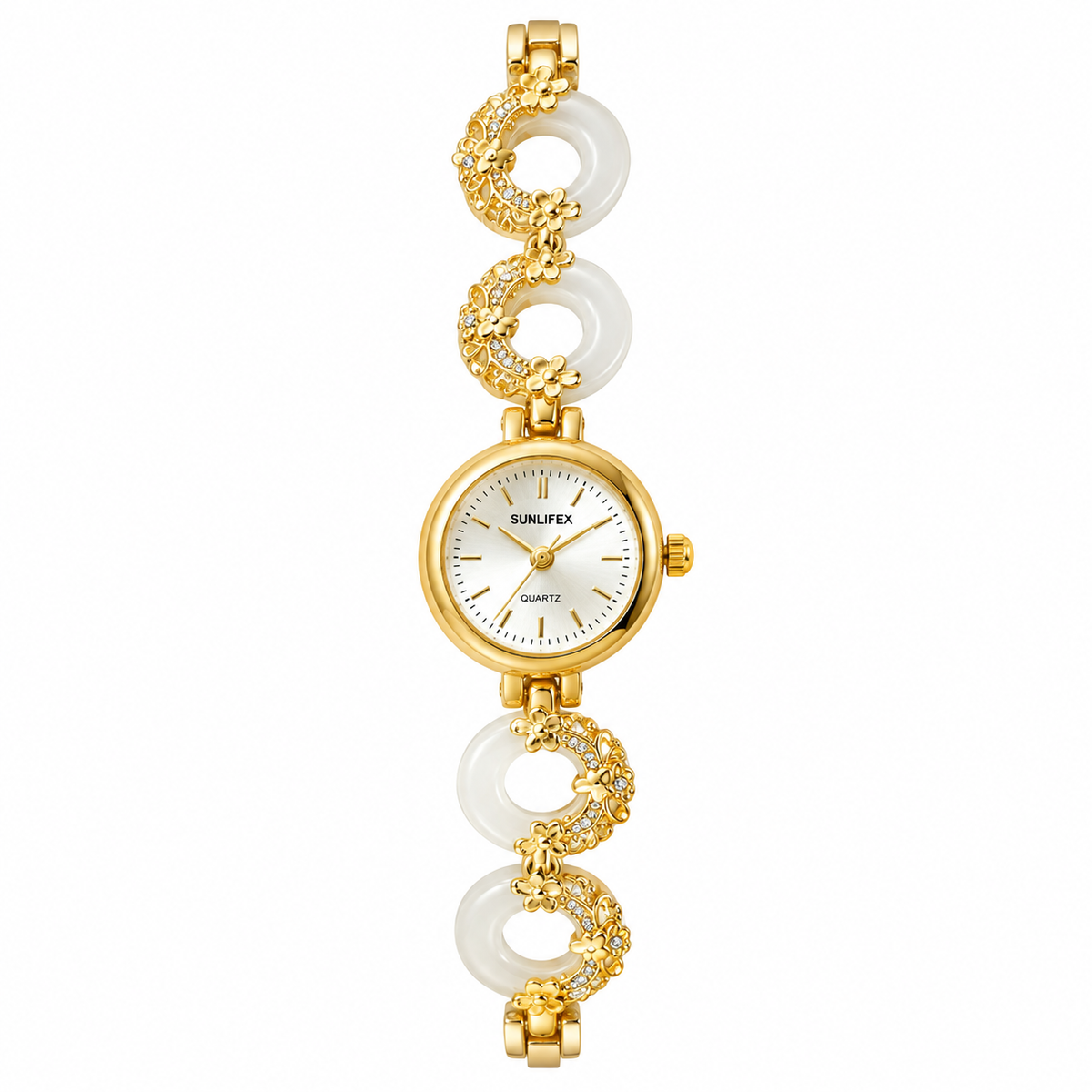 Women's Jade-Style Peace-Buckle Bracelet Quartz Watch