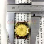 TAISHAN 26mm gold mechanical ladies watch with 19 jewels and sleek nail markers for elegant style.