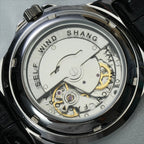 Diamond Brand Automatisch Skelet Businesshorloge Echt Leer Staal Romeins Wijzerplaat