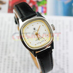 SHANGHAI JINJI women's manual mechanical watch with 17 jewels, gold markers, shock resistant design
