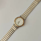 HAIDA Two-Tone Quartz Watch Arabic Numerals Dial Vintage Minimalist NOS