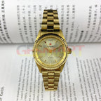 Elegant 27mm TAISHAN manual mechanical lady watch with imitation diamond markers, perfect for stylish wear.