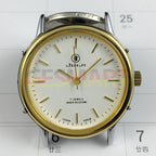 37mm Shanghai Jinji manual mechanical watch with 17 jewels, golden nails, and shock-resistant design.