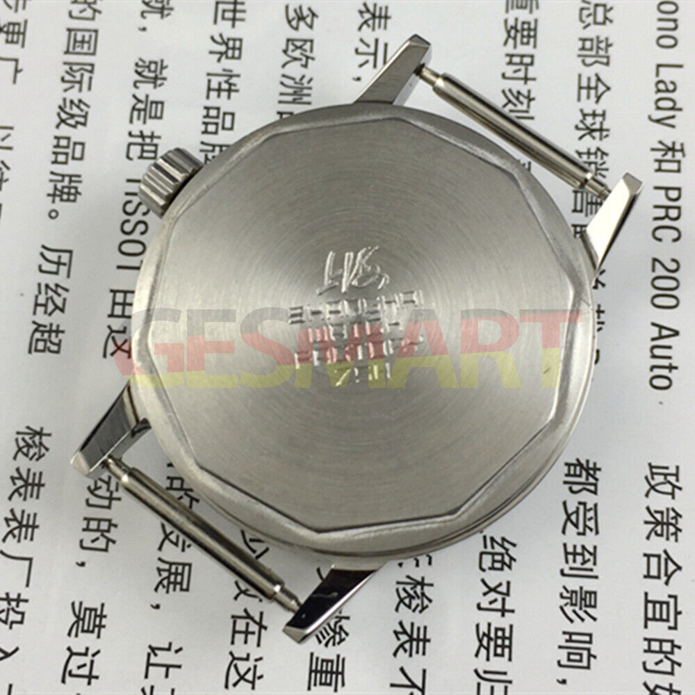 Shanghai Factory 32mm manual mechanical watch with 19 jewels, shock-resistant design for durability.