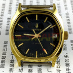 34mm Kongque black manual mechanical watch with single calendar, 17 jewels, precision craftsmanship.