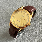 Vintage 7120 Manual Wind Mechanical Men's Watch August 1st Commemorative 90s NOS