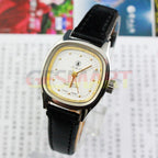Elegant SHANGHAI JINJI manual mechanical lady watch with 17 jewels, golden nail markers, and shock resistance