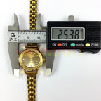 HAIDA 23mm gold manual watch with 17 jewels and gradient brown dial for elegant women's style.