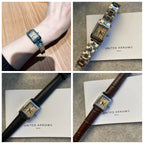 UNITED ARROWS Ladies Small Square Dial Watch Japan Import Vintage Fashion