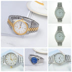 HAIDA Men's Manual Wind Mechanical Watch White Dial Date Steel Classic NOS