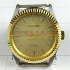 Zhufeng 36mm manual mechanical watch with gold case, nail hour markers, two-hand design for elegant timekeeping