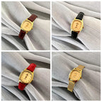 Red Star Ladies Quartz Watch Small Gold Vintage Japan Movement 90s NOS