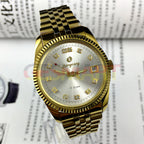 36mm China Donglang manual mechanical watch with silver dial, 17 jewels, and single calendar display.