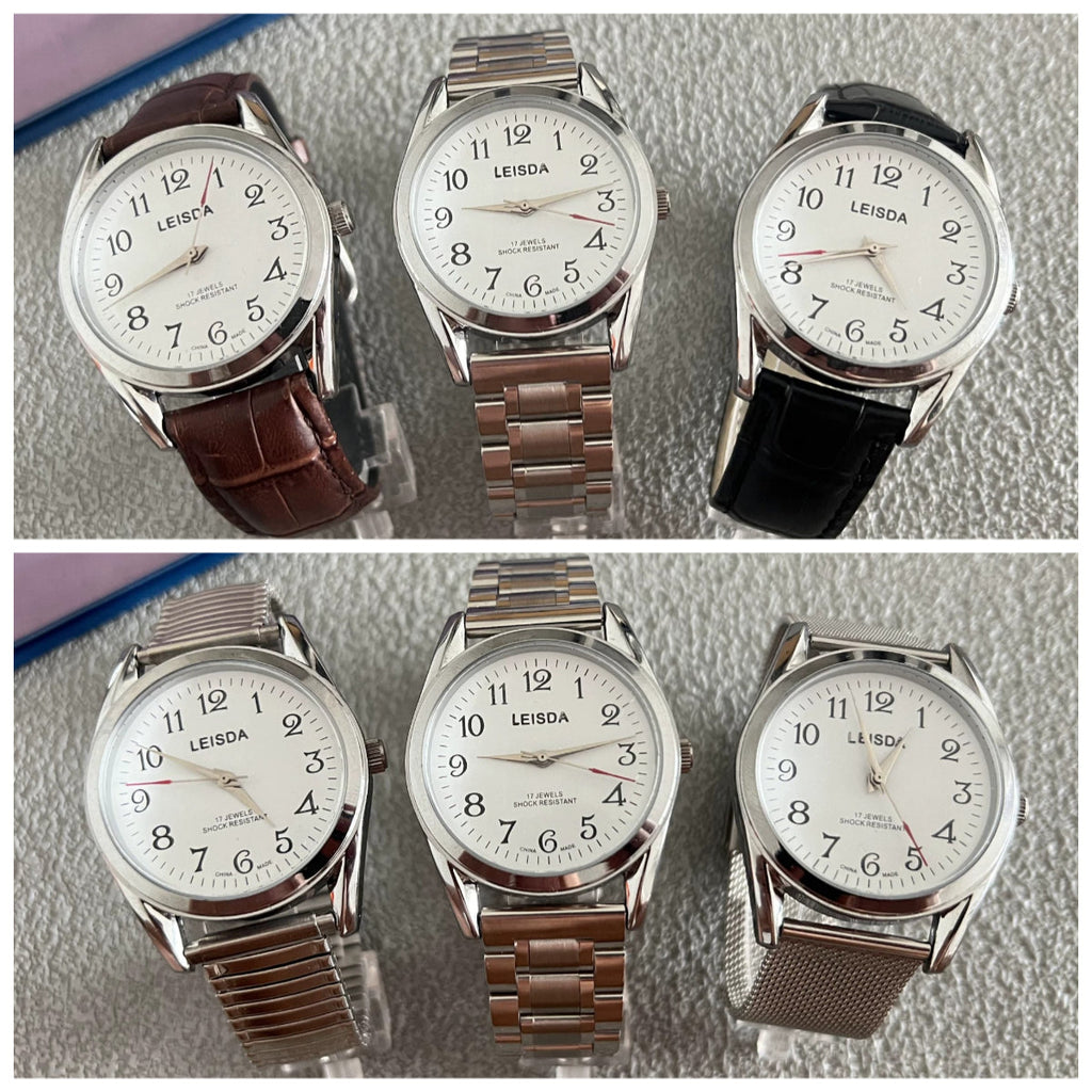 LEISDA 7120 Manual Wind Mechanical Watch Classic Vintage Student NOS