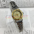 SHANGHAI DIAMOND 21mm lady watch with golden dial, 17 jewels mechanical movement, elegant design