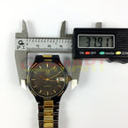 Shanghai Factory 37mm black manual mechanical watch with 19 jewels, shock-resistant for long-lasting performance.